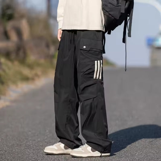 Multi-Pocket Functional Tooling Paratrooper Pants Men's Spring And Autumn 2025 New Loose Casual Trousers Cargo Man Pants Work