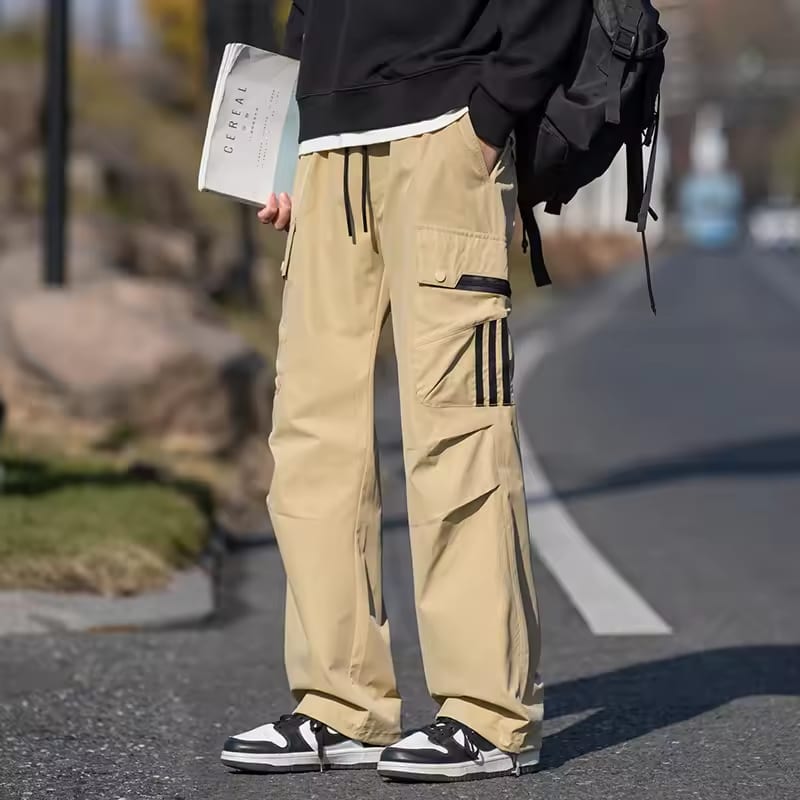 Multi-Pocket Functional Tooling Paratrooper Pants Men's Spring And Autumn 2025 New Loose Casual Trousers Cargo Man Pants Work